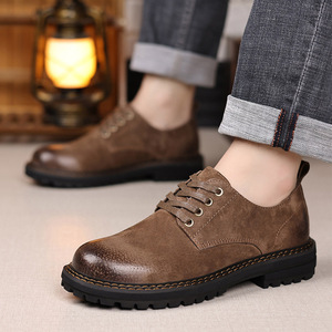 Botas de Trabajo de Gamuza Retro Británicas de Caña Baja, Novedad 2026, Zapatos de Cuero Casuales y Versátiles para Negocios - Product Image 3