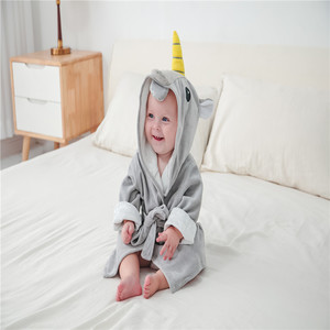 <span class=keywords><strong>Peignoir</strong></span> à capuche pour nouveau-né, 100% coton biologique, Animal bambou, enfants, bébé, mignon <span class=keywords><strong>dinosaure</strong></span>, serviette de bain à capuche - Product Image 4