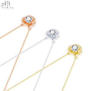 สร้อยคอจี้เพชรแท้เม็ดเดี่ยวทองคำแท้ 18K ดีไซน์หรูหราประณีต งานแฮนด์เมดยอดนิยม เหมาะสำหรับสุภาพสตรีสวมใส่ทุกวัน - Product Image 5