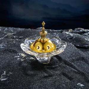 Queimador de incenso de cristal estilo exótico de luxo queimador de incenso árabe aceito design personalizado