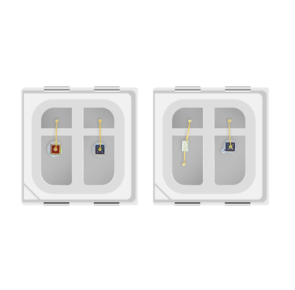 3030 Dual-Chip Dual-Color LED Chip 660nm Red & 850nm IR for Beauty Device and Hair Growth Cap