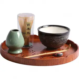 Cuillère à thé traditionnelle japonaise (Chashaku) tasse traditionnelle de Matcha nouveau fouet japonais personnalisé en poudre verte de Matcha en bambou