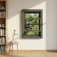 Ventanas Abatibles de Aluminio Premium con Aislamiento Térmico y Antimoho, Vidrio Templado, Acero Inoxidable, Insonorizadas, para Exteriores y Baños