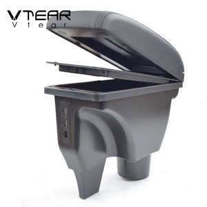 Vtear - Boîte de rangement <span class=keywords><strong>pour</strong></span> accoudoir avant de voiture en ABS et cuir PU, avec porte-gobelet USB, accessoires intérieurs <span class=keywords><strong>pour</strong></span> <span class=keywords><strong>Toyota</strong></span> <span class=keywords><strong>Yaris</strong></span> 2014-2020 - Product Image 3