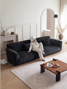 Conjunto de sofá seccional moderno de tela con brazos acolchados de diseño capitoné para sala de estar - Product Image 3