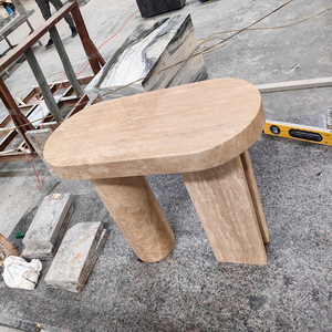 Table à manger moderne en travertin blanc Goldtop OEM/ODM pour projet hôtelier, salon romain, intérieur/extérieur, pierre naturelle - Product Image 5