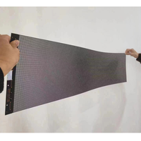 Écran d'affichage LED transparent couleur holographique 4K, mur vidéo publicitaire, lisible en plein soleil, P3.9, 70%-90% de transparence, CE