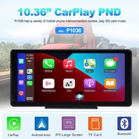 Écran portable IPS de 10,36 pouces, grand écran, Carplay, Android Auto, navigation GPS, Bluetooth, caméra de recul pour camions