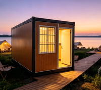 Maison préfabriquée pliable en conteneur, panneaux sandwich en acier galvanisé, cabine portable et mobile pour bureau, magasin de proximité, entrepôt