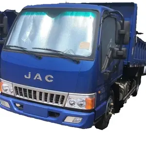 JAC otomatik Euro4 5Ton 6 tekerlekler 4*2 küçük dizel kullanılan DAMPERLİ KAMYON 4x2 hafif devrilme araba damperli araç kamyon damperli damperli kamyonlar
