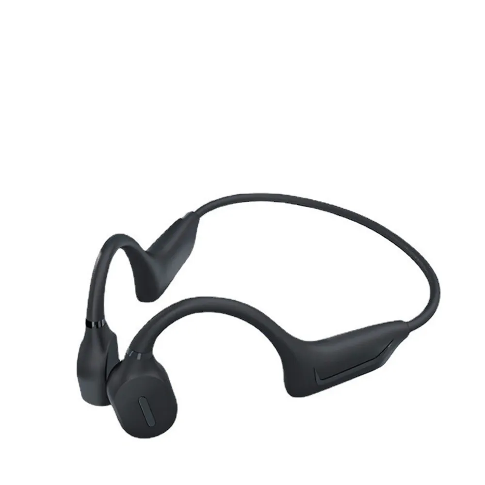 Headphone Tanpa In-Ear Konduksi Tulang, Earphone Olahraga BT Tahan Air Kontrol Sentuh Headset Nirkabel dengan Memori 32G