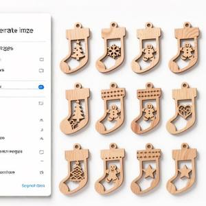 Juego de 12 Calcetines Decorativos Navideños y Adornos para Árbol, Estilo Moderno y Sencillo, Estilo Campestre Americano, Accesorios con Escena Nevada - Product Image 4