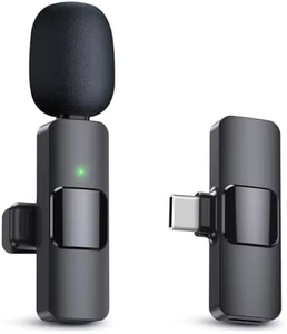 Micro không dây kép K8 không dây ve áo microphone chuyên nghiệp podcast Lavalier Mini Mic - Product Image 1