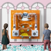 Circuit de billes interactif mural, jouet éducatif STEM, construction en métal et acier pour l'école, la maternelle, la garderie, usage public