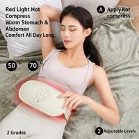 Cinturón de Masaje Abdominal Ajustable, Masajeador Abdominal Inalámbrico a Prueba de Agua, 3 Velocidades, Apagado Automático, 60 Minutos de Amasamiento Automático
