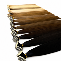 Peluca de Cabello Humano Liso Peruano, Extensiones de Cabello Humano Real, Doble Trama, Cabello Virgen, Venta al por Mayor