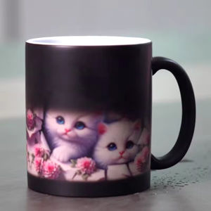Taza Mágica de Cerámica de 11 oz con Impresión Personalizada, Logotipo Impreso, Sensible al Calor, Cambia de Color, para Café Caliente o Agua - Product Image 1