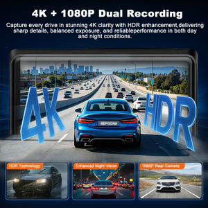 Caméra embarquée 4G avec vision en direct, GPS et double suivi BDS, enregistrement 4K, antivol, surveillance de stationnement 24h/24, enregistrement en boucle, boîte noire de voiture G5 - Product Image 6