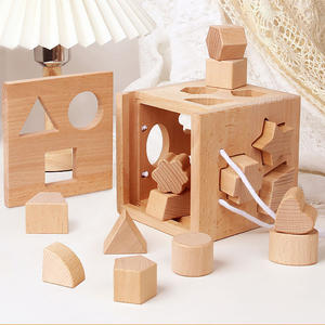 Jouet éducatif en bois unisexe de haute qualité trieur de formes <span class=keywords><strong>cubes</strong></span> blocs à <span class=keywords><strong>empiler</strong></span> matériel d'apprentissage de formes pour <span class=keywords><strong>les</strong></span> tout-petits cadeau pour enfant - Product Image 5