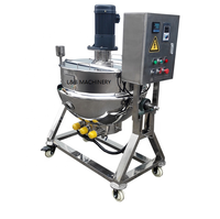 Chaudière à vapeur de bouilloire chemisée de chauffage électrique inclinable pour la machine de cuisson de lait de soja