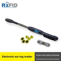 Nuevo Lector Electrónico de Etiquetas para Orejas, Escáner de Chips Bluetooth para Cerdos, Ganado y Ovejas, Modelo Retráctil Especial H06 Gris