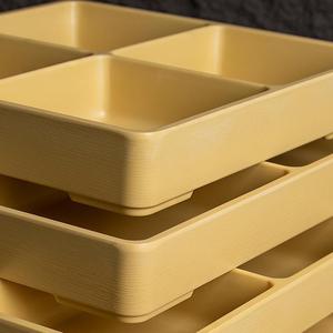 Nine Square Platter Melamine Hot <b>Pot</b> Tray Rectangle Solid Color Durable Non Mold Party Use - Product Image 3