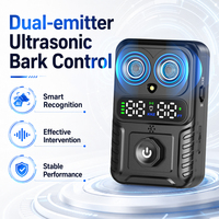 TIZE Nouveauté Dispositif Anti-Aboiement Intelligent pour Chiens d'Intérieur avec Détection IA et Double Émetteur Ultrasonique Portée 15m