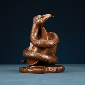 Figura de Serpiente del Zodiaco del Mundo Cúpido, Hecha a Mano en Cobre, Decoración para Sala de Estar, Regalo para el Hogar - Product Image 3