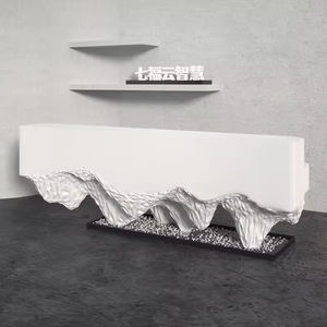 Unique Customized Modern Extendable Reception Desk with Unconventional Shapes for Commercial Use in Hotels and Malls - Product Image 4