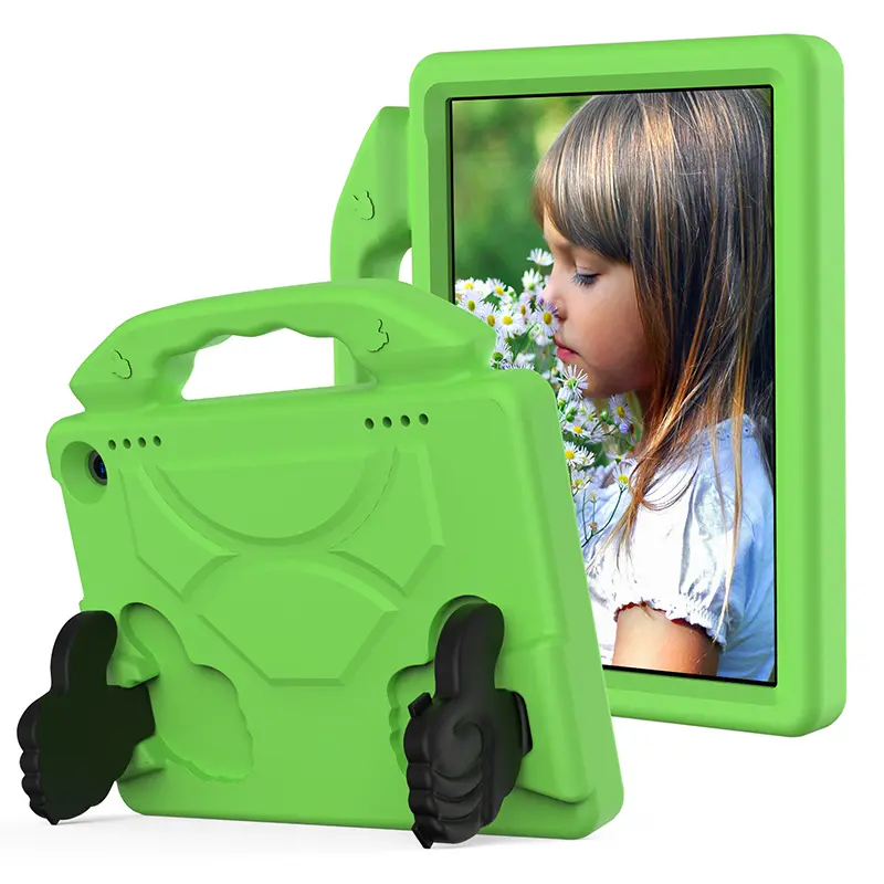 For Az Kindle Fire HD 8 2020 Flexible EVA Foam Defender Bumper Case With Handle Function And Finger Design Cute Kickstand