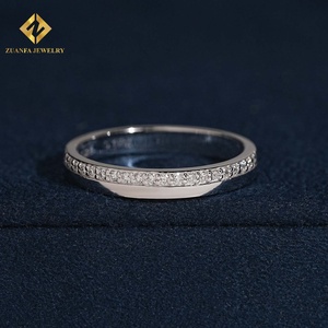 Anillo de Boda Apilable de Media Eternidad con Diamantes Cultivados en Laboratorio NGTC de ZUANFA JEWELRY, Plata 925, para Mujer - Product Image 5