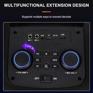 Mới nhất bass kép 8 inch loa lớn TWS Stereo ifeigift 8255 loa với ánh sáng mát mẻ điều khiển từ xa Micro không dây - Product Image 2