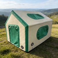 Tente de camping familiale gonflable d'extérieur en Drop Stitch, robuste, type cabane, pour le camping