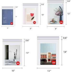 Sacs à fermeture éclair en poly transparent, 11 x 14 pouces, 100 pièces, sacs de rangement refermables pour aliments, vêtements, documents, bijoux, cadeaux, faveurs de fête - Product Image 4