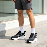 Chaussures de course professionnelles pour hommes, en maille tissée, élastiques, amortissantes, antidérapantes, OEM ODM personnalisées pour la course sur route, le marathon et l'entraînement en plein air
