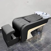 Nouvel Arrivage Lit de lavage de cheveux pour salon de coiffure, Chaise de lavage de cheveux, Lit de lavage avec fonction massage et LED