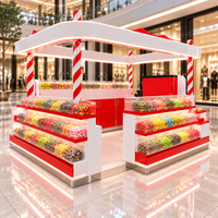 Kiosque de présentation de bonbons moderne et écologique personnalisé avec éclairage LED et design de mobilier commercial haut de gamme pour les magasins de détail