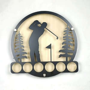 Support de marqueur de balle de golf, support de tees tendance, amusant, personnalisé, petit étui facile, grand support vertical pour équipement de golf, pour chariot de golf et support en bois - Product Image 4