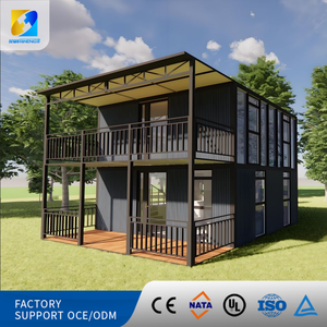 Casa Contenedor Modular Prefabricada de Lujo Moderna de 2 Pisos, Plegable y Expandible, con Terraza y Baño, para Villa, Oficina o Residencia - Product Image 3