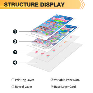 Diseño en línea Pull Tab Tickets Venta caliente Pull Card Art Paper Impresión digital Datos variables 3 Window Print - Product Image 4