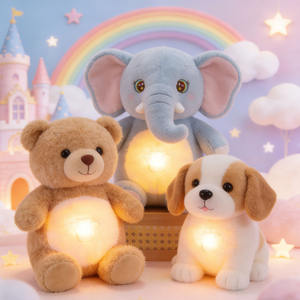 Oso de Peluche Inteligente con IA, Personalizado por Fábrica OEM/ODM, con Respiración Simulada, Elefante, Perro, Juguetes de Peluche, Muñeco de Confort Luminoso con Canción de Cuna para Dormir - Product Image 1