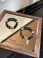 Bracelet en cristal naturel Sinyore Zhian - Bois d'agar/Perle d'eau douce