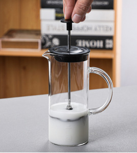 Vente en gros de cafetière à <span class=keywords><strong>lait</strong></span> théière en verre à piston résistant à la chaleur cafetière presse française - Product Image 2