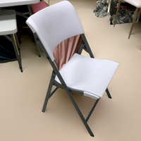 Chaise pliante robuste en plastique blanc, chaise pliante pour événements, traiteur, mariage, fête, banquet en plein air