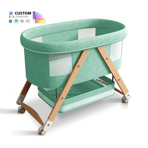 <span class=keywords><strong>Lit</strong></span> bébé à bascule en bois de pin brut, <span class=keywords><strong>convertible</strong></span> en <span class=keywords><strong>berceau</strong></span> à bascule, hauteur réglable, <span class=keywords><strong>lit</strong></span> d'appoint pour chambre de bébé - Product Image 4