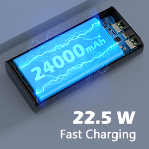 Banque d'alimentation pour ordinateur portable de haute qualité, charge rapide, chargeur portable, batterie externe, type-C, 2 ports, 20000 mAh, banques d'alimentation, cadeaux - Product Image 6