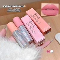 SHAQINUO Rouge à lèvres liquide velours mat rose brume avec formule chimique, couleur longue durée, imperméable, pour un usage quotidien