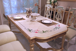 <span class=keywords><strong>Chaise</strong></span> de <span class=keywords><strong>salle</strong></span> à <span class=keywords><strong>manger</strong></span> en bois massif, ensemble de <span class=keywords><strong>6</strong></span> places, en tissu italien classique français, haute qualité - Product Image 5