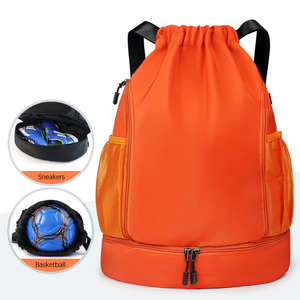 Customized Printed Logo Marathon Training <b>Drawstring</b> <b>Backpack</b> for Children and Adults - Product Image 3