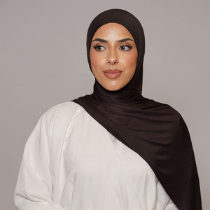 Gran oferta, Jersey de bambú de secado rápido que absorbe la humedad, Hijab, bufandas simples, Hijabs musulmanes, Jersey, soporte personalizado, Hijab, Jersey - Product Image 3